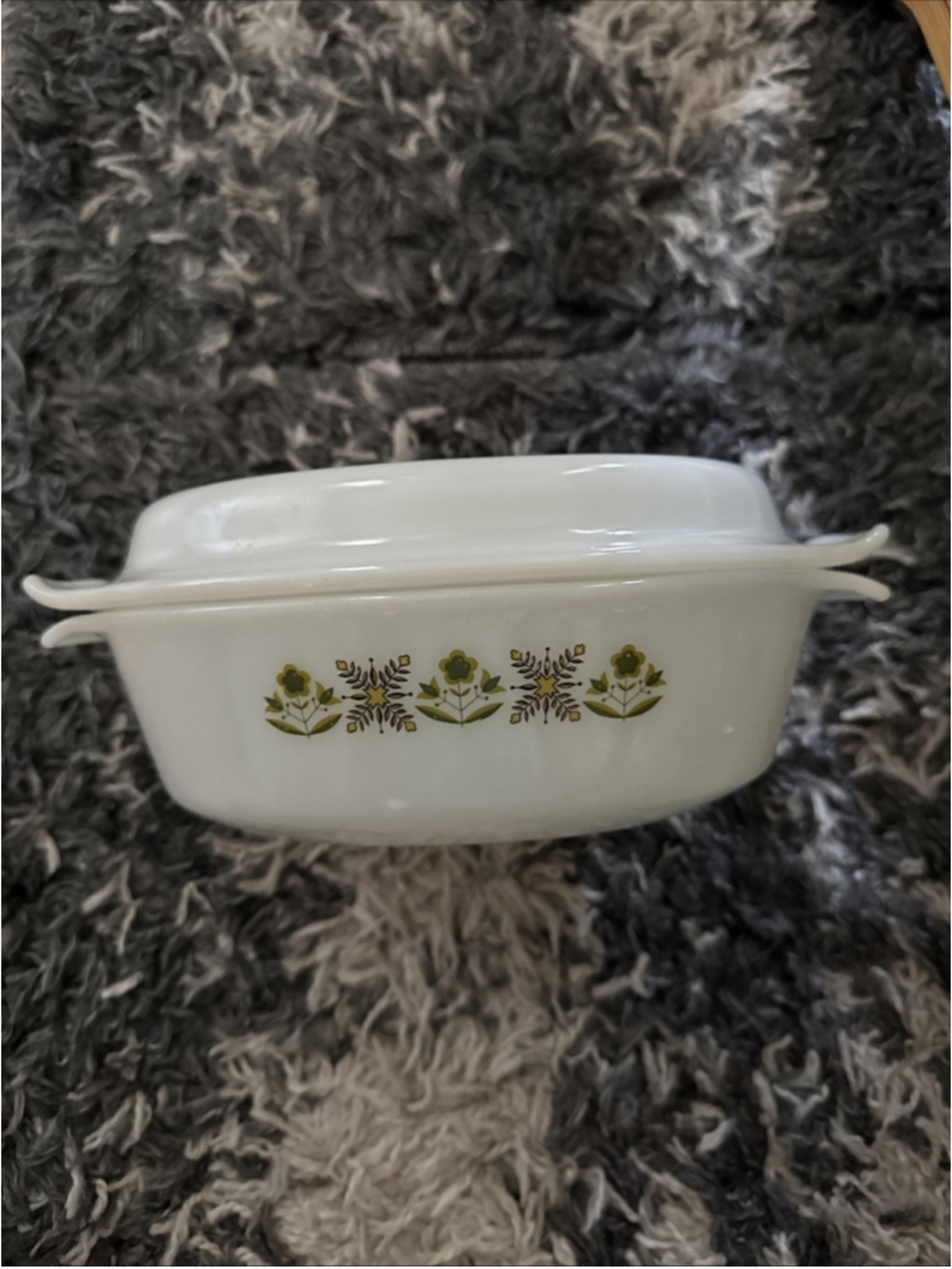 Meadow Green Deep Casserole Dish Anchor Hocking Oval Fire King 1.5 Qt With Lid - Picture 1 of 3